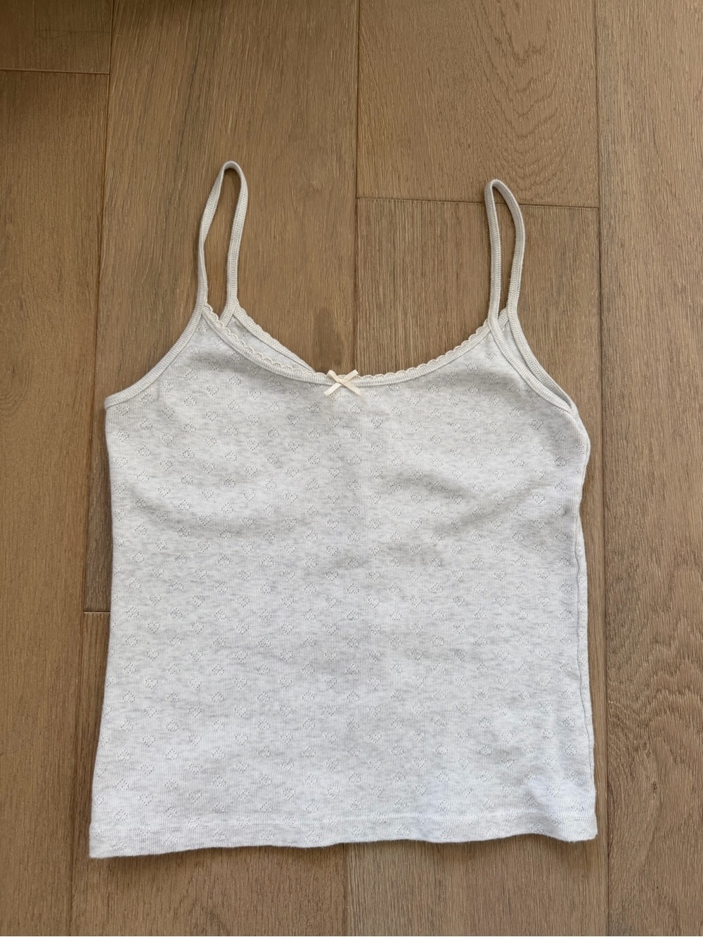Brandy Melville Eyelet White Tank Top